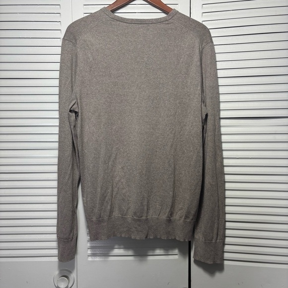 Banana Republic Luxury Blend Mens Pullover Sweater Silk Cashmere Cotton Gray L - Picture 5 of 5